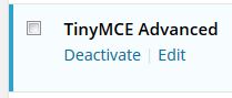 WordPress plugin για κειμενογράφο TinyMCE Advanced